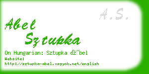 abel sztupka business card